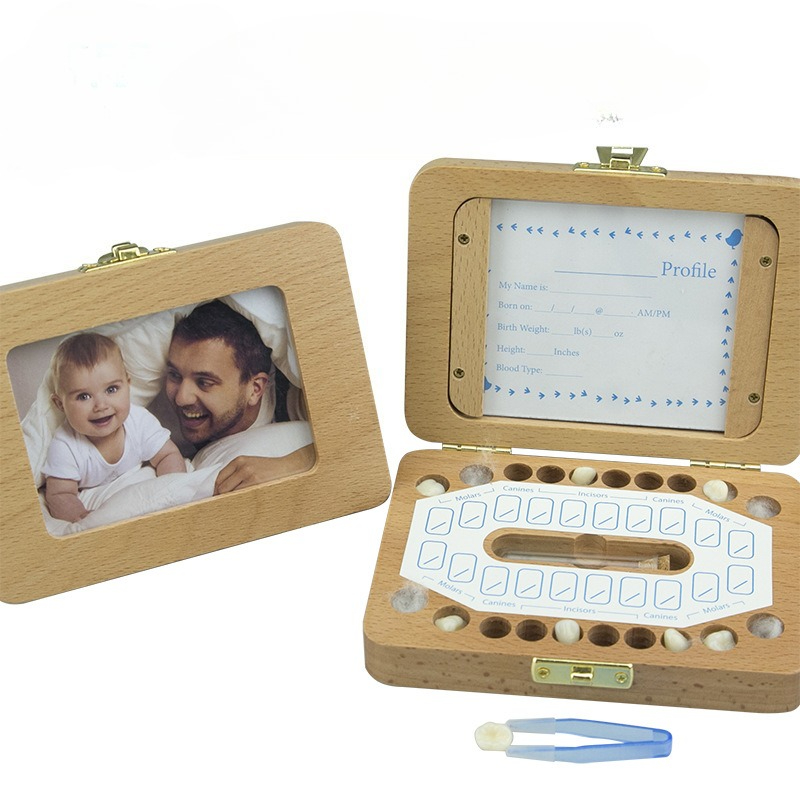 Baby Products Photos - Ahşap Fotoğraf Çerçevesi Bebek Diş Kutuları